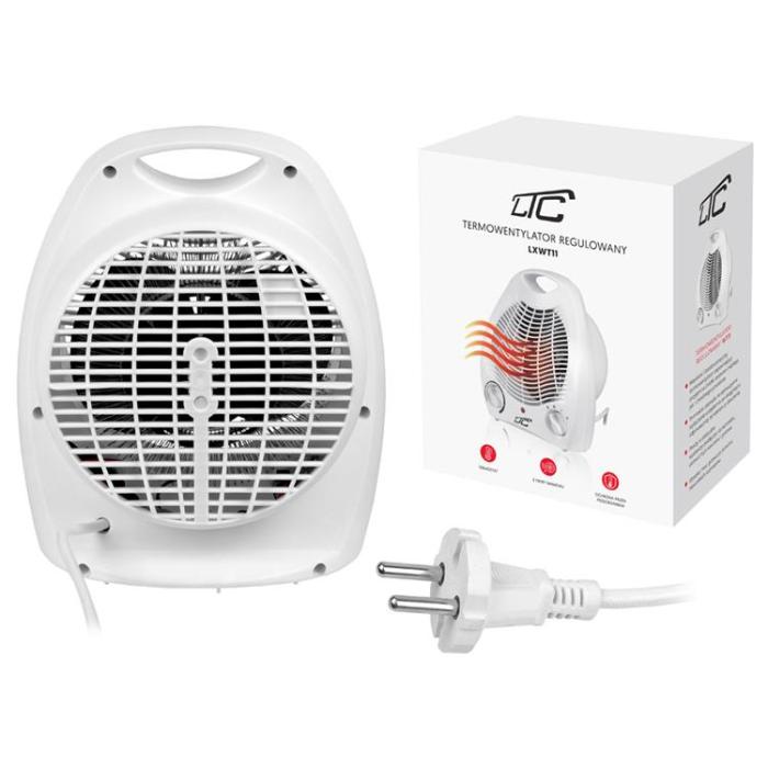 LTC - LTC Värmefläkt 1000/2000W 230V - Vit