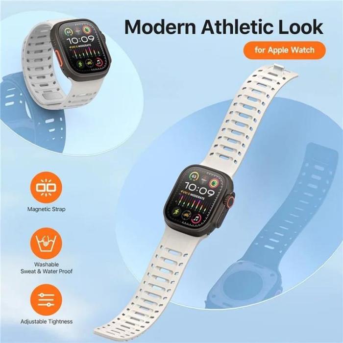Dux Ducis - Dux Ducis Apple Watch 44/45/46/49mm Armband CS Silikon - Grå