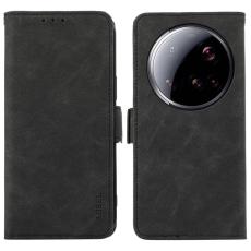ABEEL - ABEEL Mobilskal till Xiaomi 15 Ultra KonstL&auml;der Folio St&auml;ll Svart
