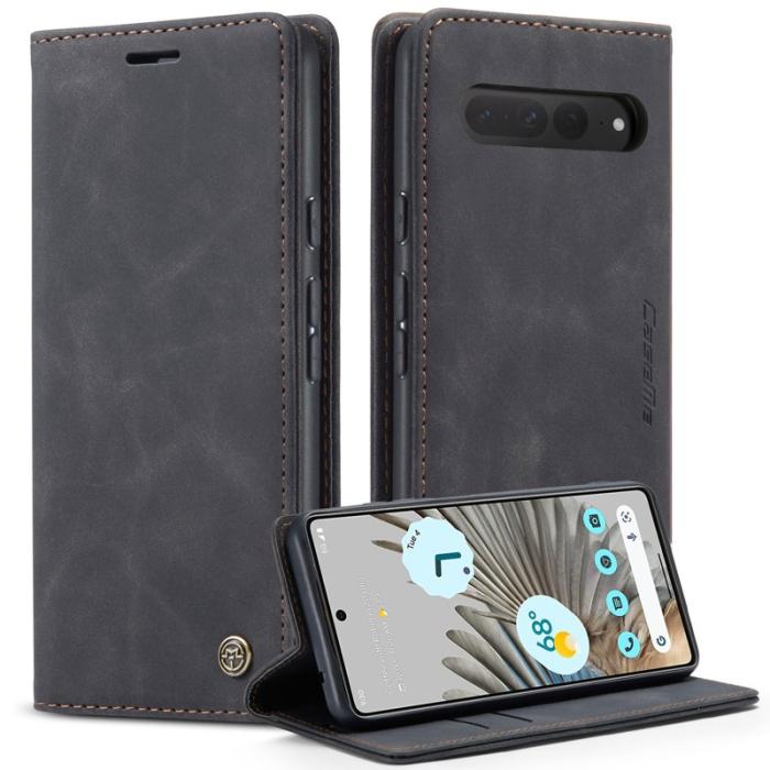 Caseme - CASEME 013 Series Google Pixel 7 Pro Plånboksfodral Konstläder Svart
