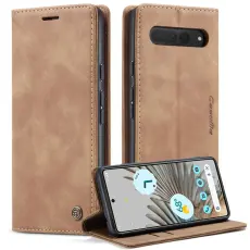 Caseme - CASEME 013 Series Google Pixel 7 Pro Pl&aring;nboksfodral Konstl&auml;der Brun