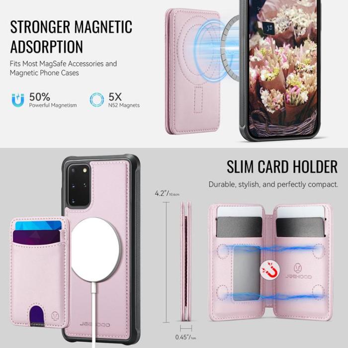 OEM - JEEHOOD Mobilskal till Samsung Galaxy S20 Plus Konstläder - Rosa