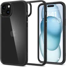 Spigen - Spigen Mobilskal till iPhone 15 Ultra Hybrid - Matte Svart