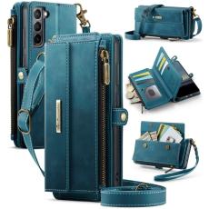 Caseme - CASEME Konstl&auml;der Pl&aring;nboksfodral f&ouml;r Samsung Galaxy S21+ 5G - Gr&ouml;n