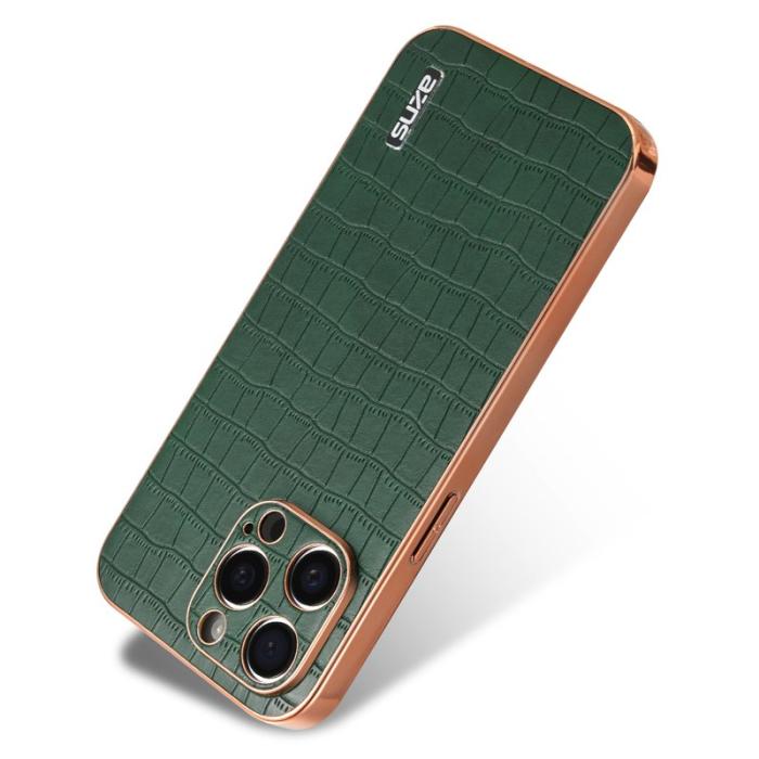 AZNS - AZNS iPhone 14 Pro Max Plånboksfodral Konstläder - Grön