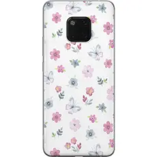 iSecrets - Mobilskal till Huawei Mate 20 Pro med Blommor och fj&auml;rillar