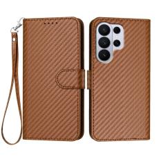 OEM - Samsung Galaxy S26 Ultra Pl&aring;nboksfodral Konstl&auml;der - Kaffe