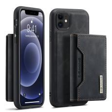 DG.MING - DG.MING M2 2-in-1 Pl&aring;nboksfodral med Tr&aring;dl&ouml;s Laddning i Svart f&ouml;r iPhone 11