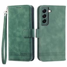 DIERFENG - DIERFENG DF-03 Pl&aring;nboksfodral f&ouml;r Samsung Galaxy S22+ 5G - Gr&ouml;n Konstl&auml;der