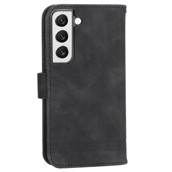 DIERFENG - DIERFENG DF-03 Plånboksfodral för Samsung Galaxy S22 5G - Konstläder - Svart
