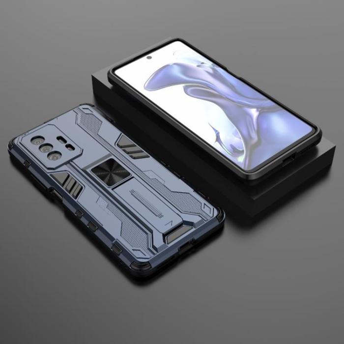UTGATT1 - Hybrid Kick Stand Skal Xiaomi 11T / 11T Pro - Blå