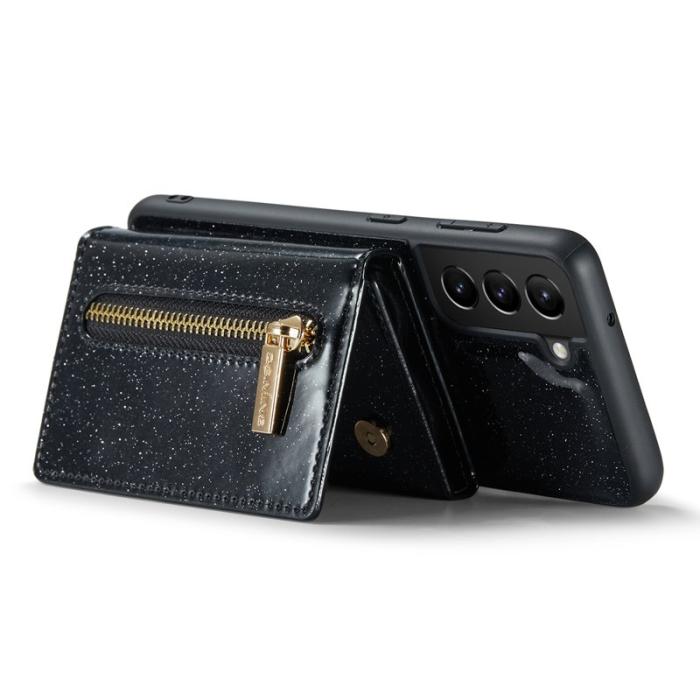 DG.MING - DG.MING M3 Series Konstläder Plånboksfodral för Samsung Galaxy S21 FE 5G Svart