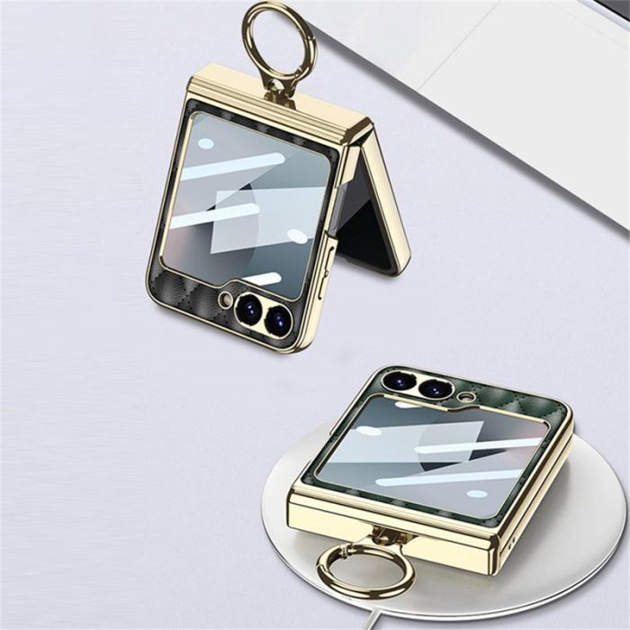 GKK - GKK Samsung Galaxy Z Flip7 FE Kickstand Fodral PC+PU - Svart