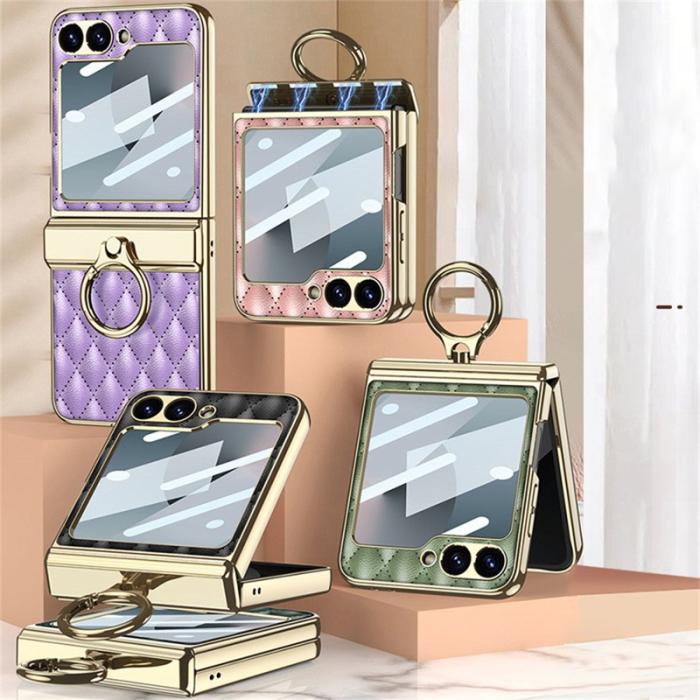 GKK - GKK Samsung Galaxy Z Flip7 FE Kickstand Fodral PC+PU - Svart