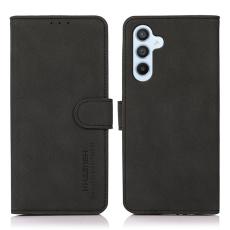 KHAZNEH - KHAZNEH Samsung Galaxy S25/S24 Pl&aring;nboksfodral Anti-Scratch Konstl&auml;der - Svart