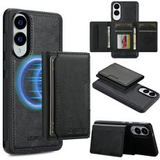 LC.imeeke - LC.IMEEKE L5 Samsung Galaxy S25 Edge Fodral KonstL&auml;der - Svart