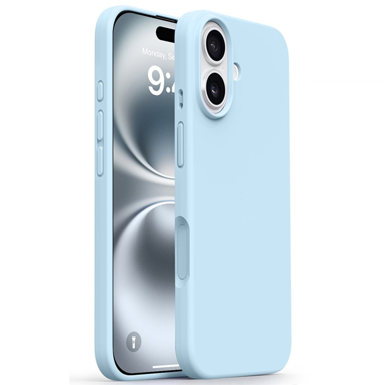 Mobilskal till iPhone 17 Silikon Microfiber Lining - Isblå | 2353 | AlltMobil