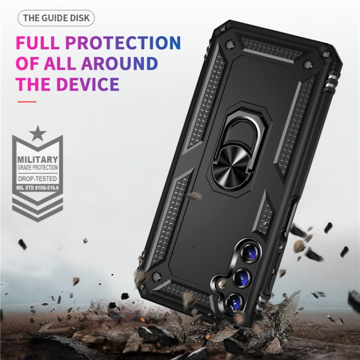 OEM - Galaxy A54 5G Mobilskal Ringhållare Military Grade - Svart