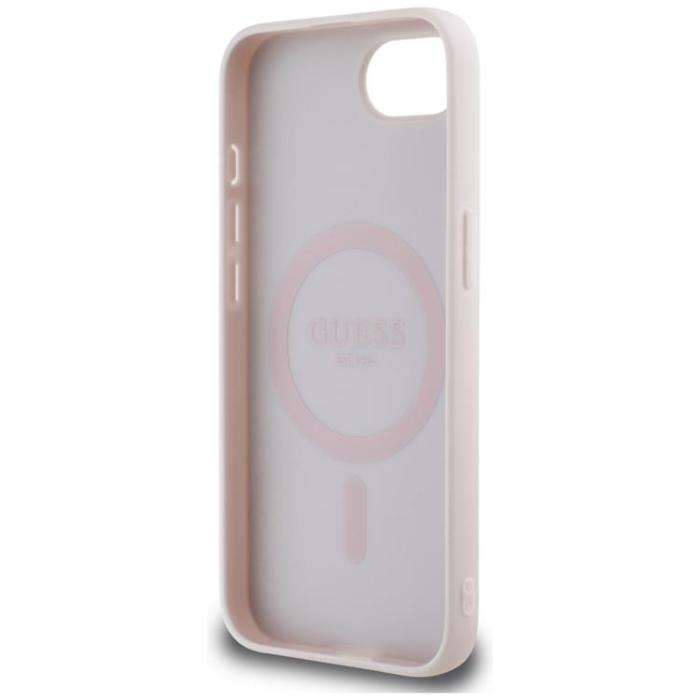 Guess - Guess iPhone 16e Mobilskal MagSafe Peony Script Logo - Brun