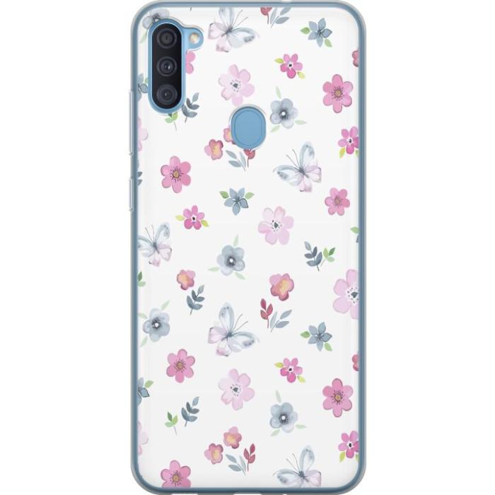 iSecrets - Mobilskal till Samsung Galaxy A11 med Blommor och fjärillar