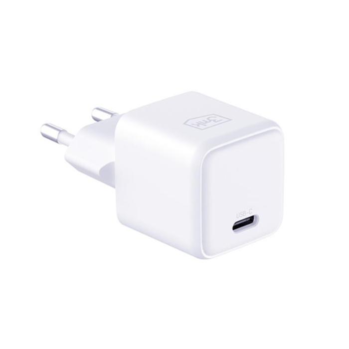 3MK - 3MK Snabbladdare 25W 1xUSB-C med USB-C Kabel Hyper - Vit