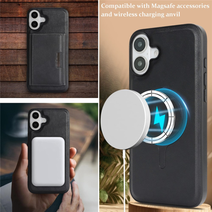 A-One Brand - iPhone 17 Mobilskal MagSafe Kickstand Tri-fold Korthållare
