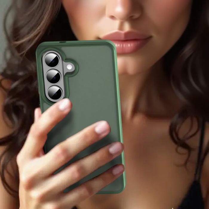 OEM - Samsung Galaxy S26 Plus Skal Plast Touch Matte Anti Drop - Olivgrön