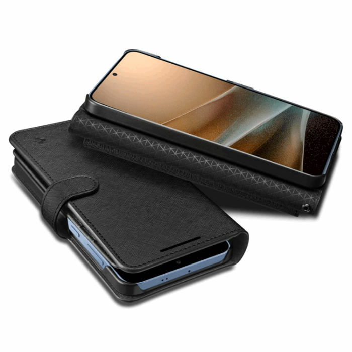 Spigen - Spigen Galaxy S25 Plus Plånboksfodral ”S” - Svart