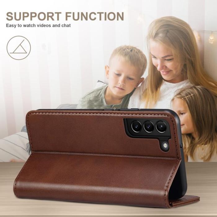 SUTENI - SUTENI Läder Fodral Galaxy S22 Plus 5G - Brun