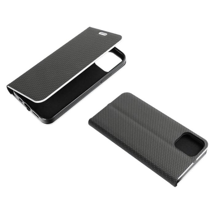 OEM - iPhone 16 Pro Plånboksfodral Luna Carbon - Svart