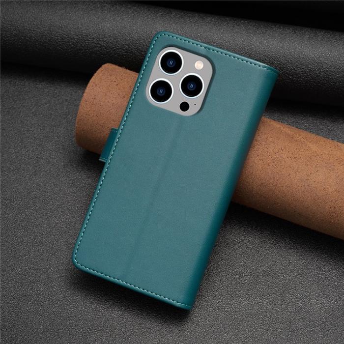 UTGATT - iPhone 15 Pro Plånboksfodral Zipper Flip - Grön