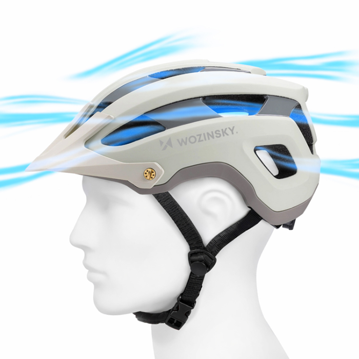 Wozinsky - Wozinsky MTB-Cykelhjälm med Avtagbart Visir Lättvikt L - Pastellgrön