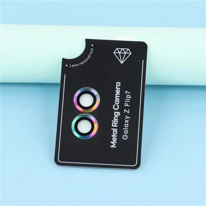A-One Brand - Galaxy Z Flip 7 Härdat Glas Kameralinsskydd Electroplating Metal