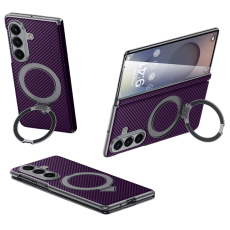 SULADA - SULADA Galaxy Z Fold 7 Mobilskal MagSafe Carbon Fiber - Lila