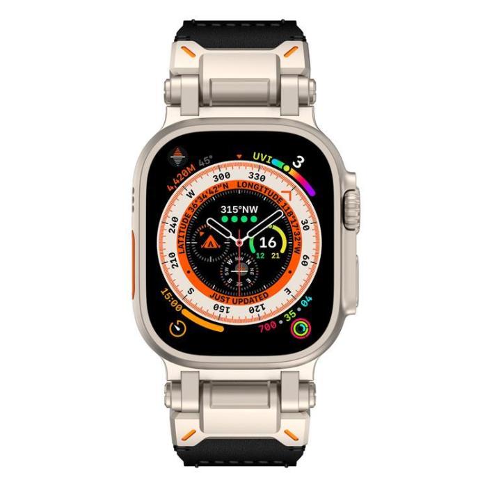 Boom of Sweden - Apple Watch Ultra (49mm) Armband Titanium Äkta Läder - Svart