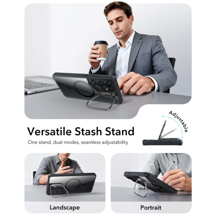 ESR - ESR Mobilskal För Galaxy S26 Ultra Magsafe Classic Hybrid Kickstand - Svart