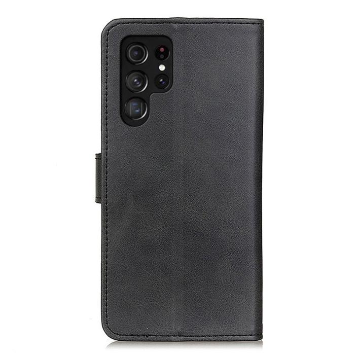 OEM - Samsung Galaxy S26 Ultra Fodral Äkta Läder Ställfunktion - Svart