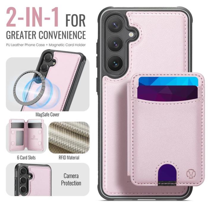 OEM - JEEHOOD Samsung Galaxy S23 FE Fodral Konstläder - Rosa