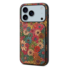 A-One Brand - iPhone 17 Pro Mobilskal Korthållare Blommor - Vår / Grön