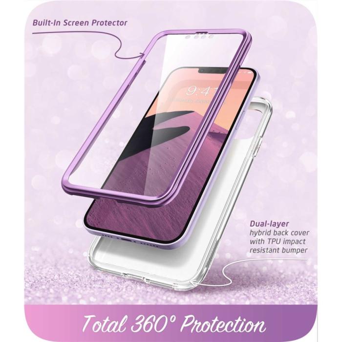 SupCase - SupCase iPhone 14 Plus Skal Cosmo - Marmor Lila