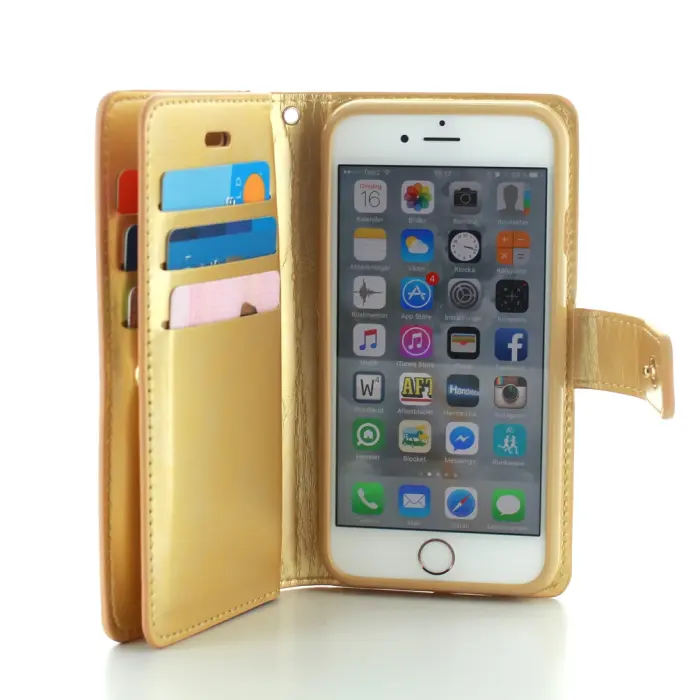 CoveredGear - CoveredGear iPhone 6/6S plånboksfodral Liberty - Guld