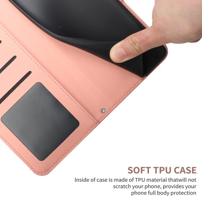 OEM - Mobilskal till Samsung Galaxy S26 Ultra KonstLäder Fjäril Blomtryck - Rosa