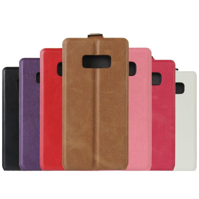 UTGATT4 - Vertical Flip fodral till Samsung Galaxy S8 - Svart