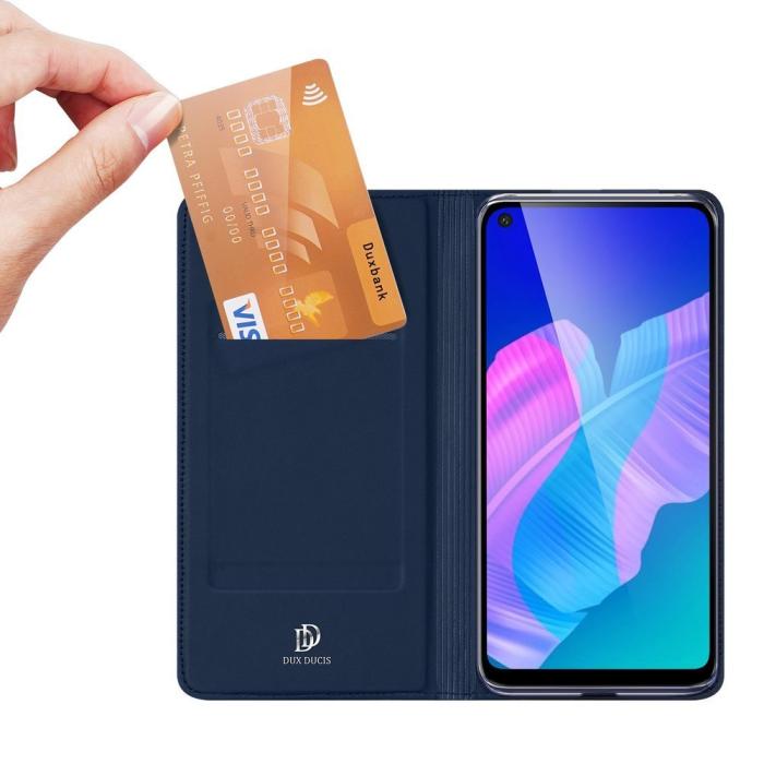 UTGATT1 - DUX DUCIS Skin Series Huawei P40 Lite E Plånboksfodral Blå