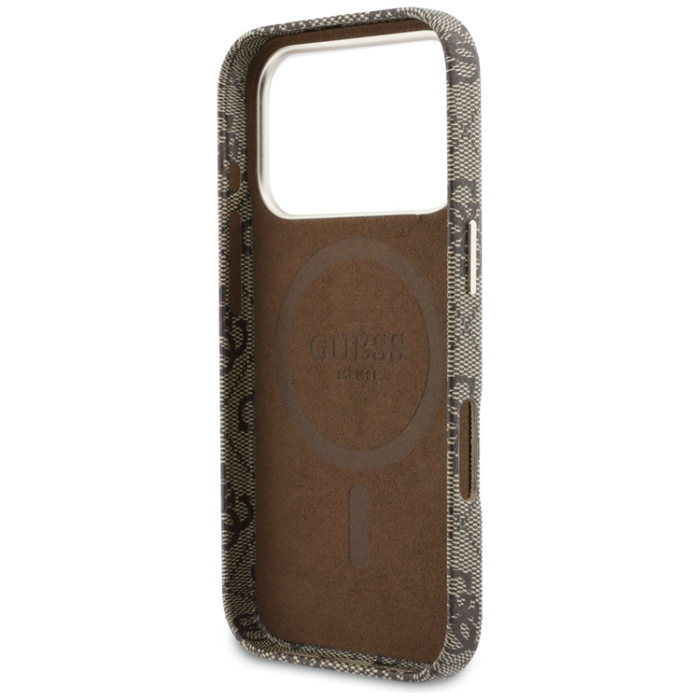 Guess - Guess Mobilskal För iPhone 17 Pro MagSafe 4G Script - Brun