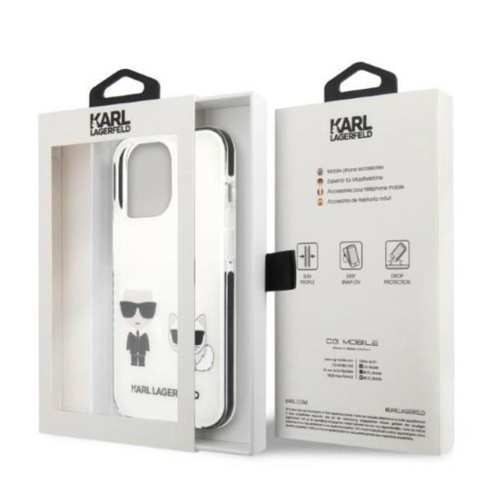 KARL LAGERFELD - Karl Lagerfeld iPhone 13 Pro Skal Karl & Choupette - Vit