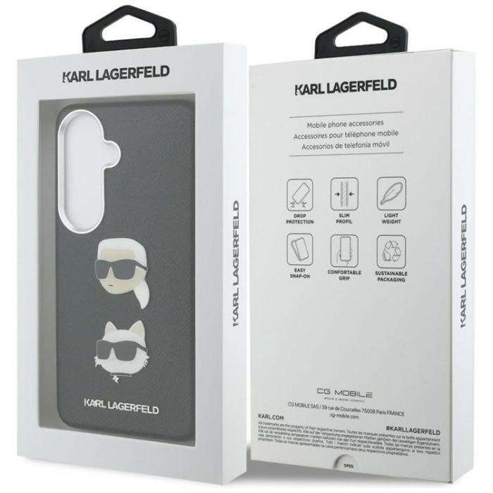 KARL LAGERFELD - Karl Lagerfeld Mobilskal För Galaxy S26 Saffiano Double Heads - Svart