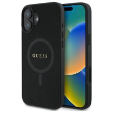 Guess - Guess Mobilskal till iPhone 16 6.1 MagSafe Saffiano Classic Logo - Svart