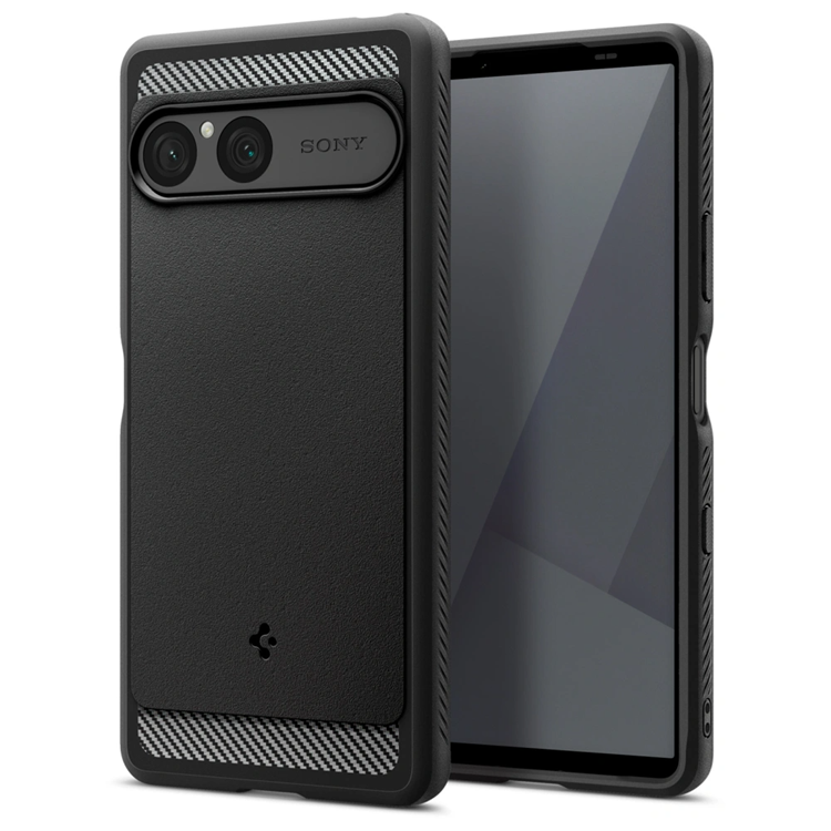 Spigen Sony Xperia 10 VII Mobilskal Rugged Armor - Matte Svart | 2353 | AlltMobil