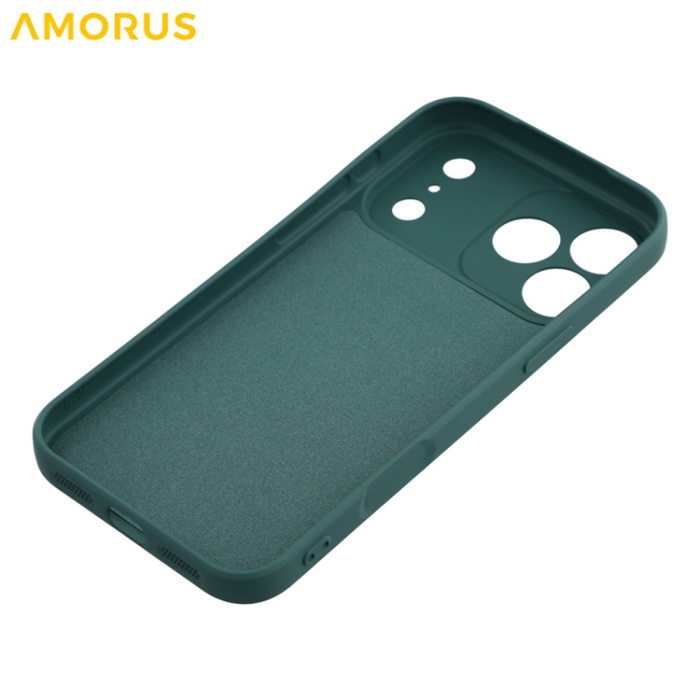 Amorus - AMORUS iPhone 17 Pro Max Mobilskal Precise Cutouts - Armégrön